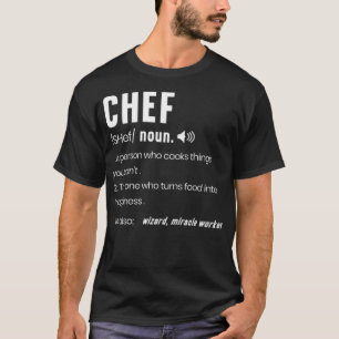 T-shirt Drôle Chef Description Cuisine culinaire bir anima