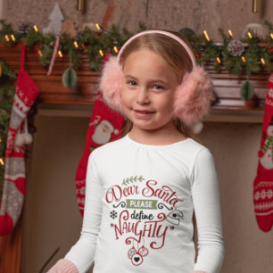 T-shirt Drôle Cher Père Noël S'Il Vous Plaît Définir Naugh