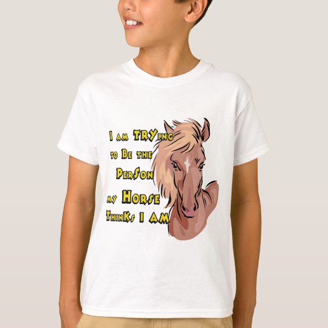 T-shirt Drôle Cheval (Devant)