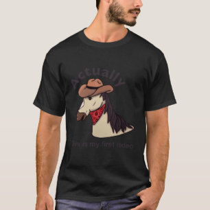 T-shirt Drôle Cheval Cowboy C'Est Mon Premier Rodéo Wester