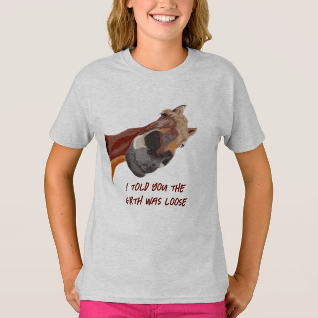 T-shirt Drôle cheval équitation vous a dit que la fille ét (Devant)