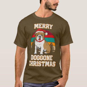 T-shirt Drôle Chien de Noël Père Noël Joyeux Doggone Chris