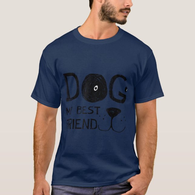 T-shirt Drôle chien est mon meilleur ami graphique amoureu (Devant)