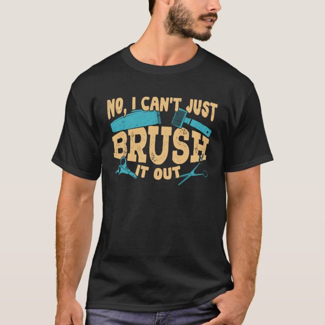 T-shirt Drôle Chien Grooming Groomer Cadeau (Devant)
