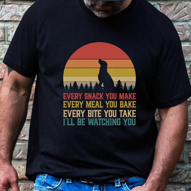 T-shirt Drôle Chien, je te regarderai (Créateur téléchargé)
