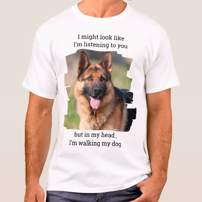 T-shirt Drôle Chien Papa Personnalisé Animaux de compagnie (Créateur téléchargé)
