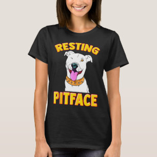 T-shirt Drôle Chien Pitbull Repose Visage Pot Pour Hommes 
