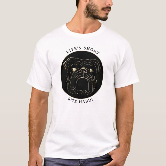 T-shirt Drôle Chien-tête anglais (Devant)