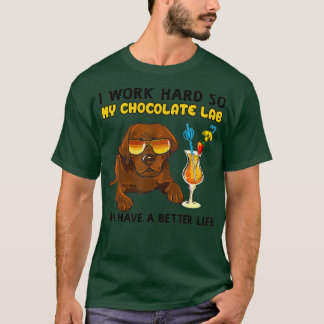T-shirt Drôle Chocolat Labrador Chocolat Lab Lover