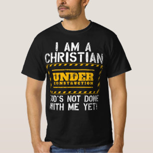 T-shirt Drôle chrétien en construction Cadeau catholique