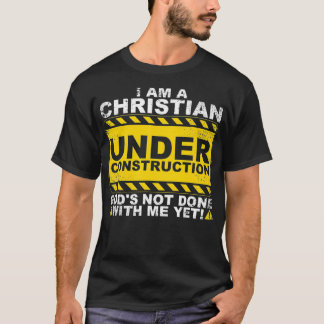 T-shirt Drôle Chrétien en construction Cadeau Catholique M