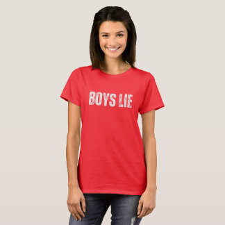 T-shirt Drôle Citation Garçons Mensonge Dames Feminist