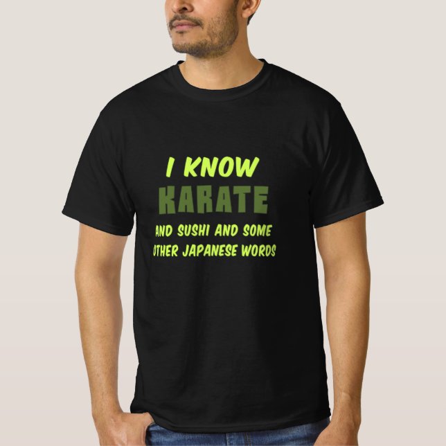 T-shirt Drôle Citation Karate Je Connais Karate (Devant)