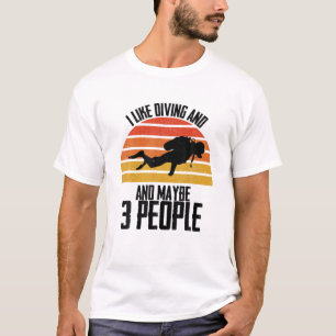 T-shirt Drôle Citation Plongée Aime Plonger Et Peut-Être 3