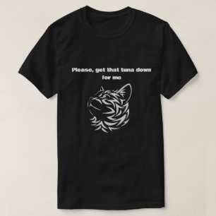 T-shirt drôle citation tribale chat thon
