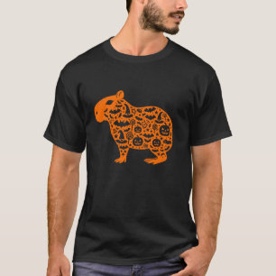 T-shirt Drôle Citrouille Capybara Candy Halloween Hommes F