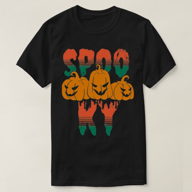T-shirt drôle classique spoky (Design devant)