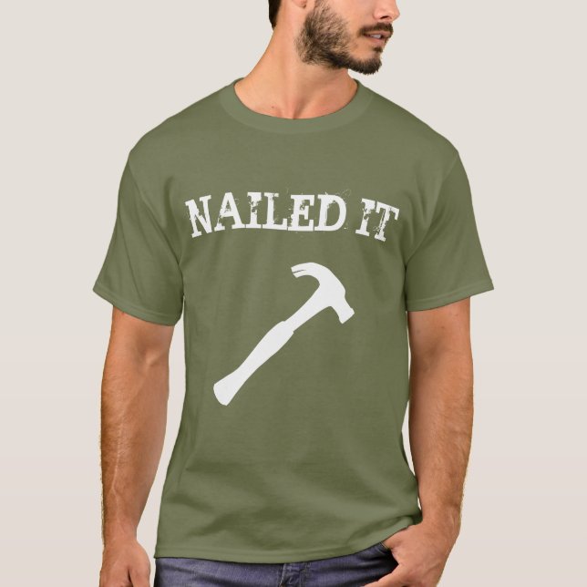 T-shirt Drôle cloué lui (Devant)