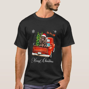 T-shirt Drôle Cocker Spaniel Ride Camion Rouge Merry Chris