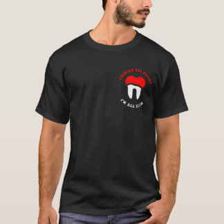 T-shirt Drôle Coeur et dents dentaires