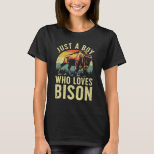T-shirt Drôle Conception Bison Pour Les Garçons Homme Buff