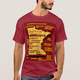 T-shirt Drôle conception de carte Wisconsin