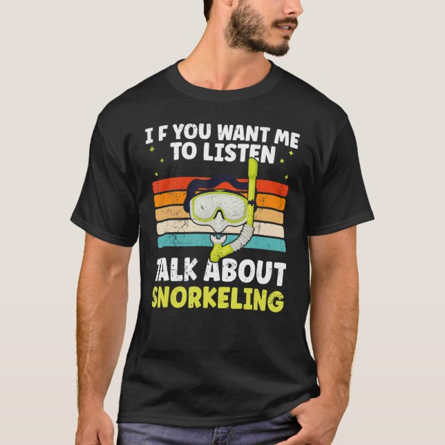 T-shirt Drôle Conception De Plongée Snorkeling Pour Snorke (Devant)