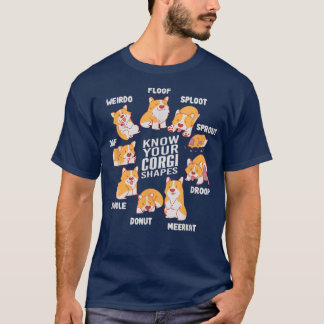 T-shirt Drôle Connaissez Votre Corgi Forme Un Amoureux des