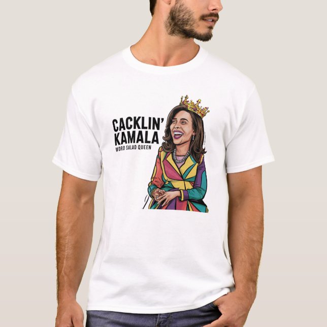 T-shirt Drôle contre Kamala Harris riant la politique (Devant)