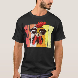 T-shirt Drôle Coq fermier Hen poule poule dame 