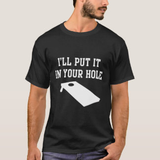 T-shirt Drôle Cornhole Bean Bean Bag Jeu