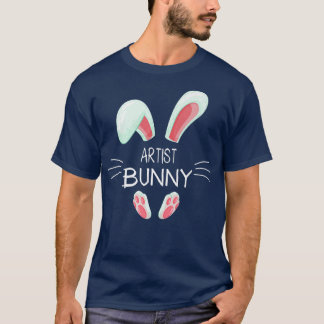 T-shirt Drôle Costume de Pâques Matching mignon Artist Bun