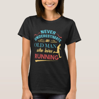 T-shirt Drôle Coureur Cadeaux Vieux Homme Aime Courir Papa