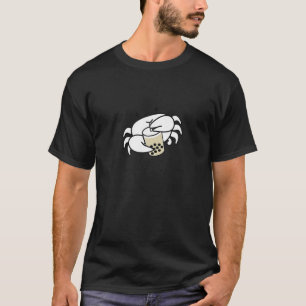T-shirt Drôle Crabe Boire Boba Bubble Milk Tea