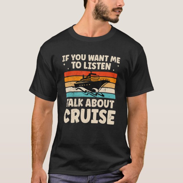 T-shirt Drôle Croisière Vacances Devis Voyage Cool Famille (Devant)