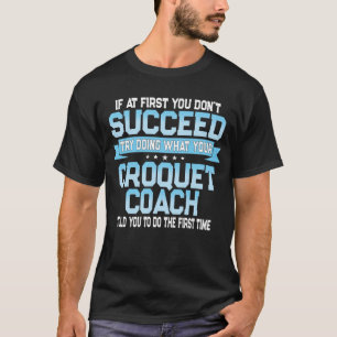 T-shirt Drôle Croquet Coach Cadeau