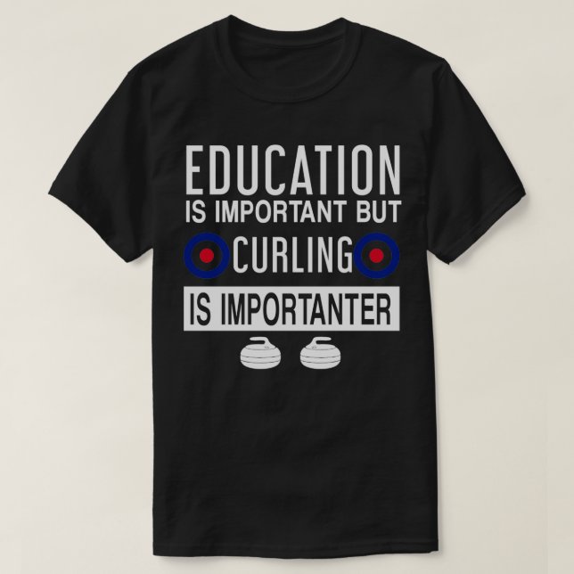 T-shirt Drôle Curling Design Cadeau (Design devant)