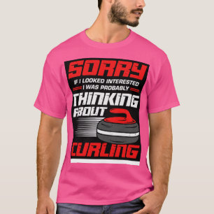 T-shirt Drôle Curling Joueur Sport Curler Cadeau