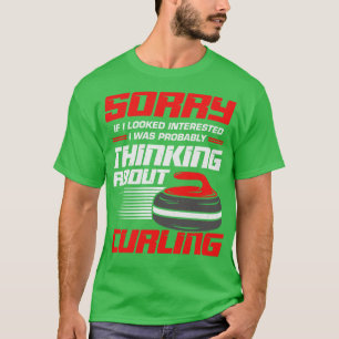 T-shirt Drôle Curling Joueur Sport Curler Cadeau