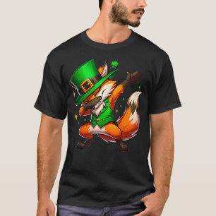 T-shirt Drôle Dabbing Fox Jour de la Saint Patrick Garçons
