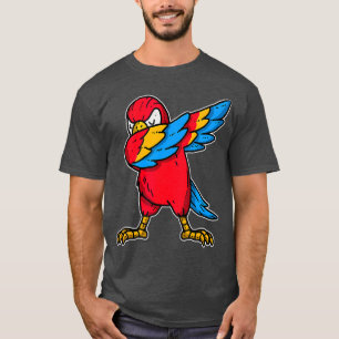 T-shirt Drôle Dabbing Parrot Dab Dance Cockatoo Bird