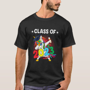 T-shirt Drôle Dabbing Unicorn Classe De 2023 Graduation 2