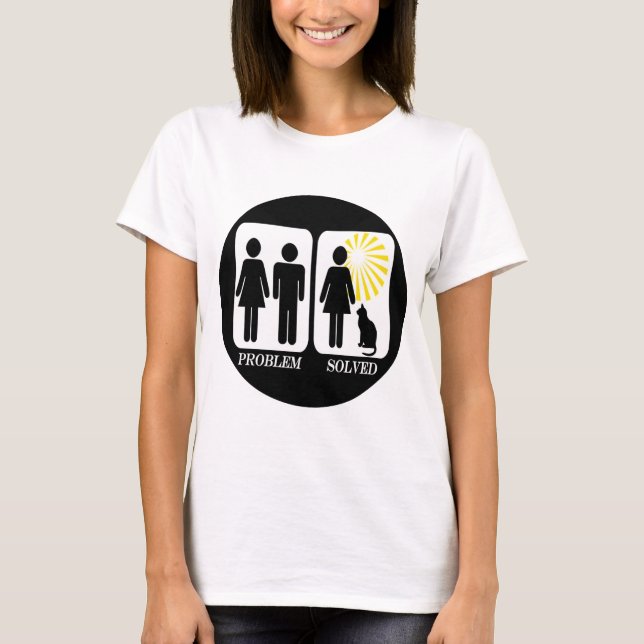 T-shirt Drôle dame de chat (Devant)