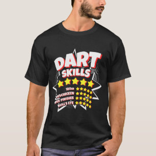 T-shirt Drôle dart de passe-temps amusant fléchettes compé