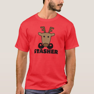 T-shirt drôle dash stasher moustache renne