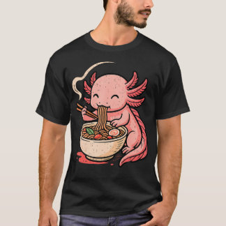 T-shirt Drôle d'axolotl nouille anime kawaii animal mangea