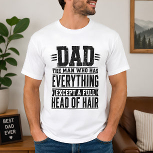 T-shirt drôle de blague de papa chauve pour la fêt