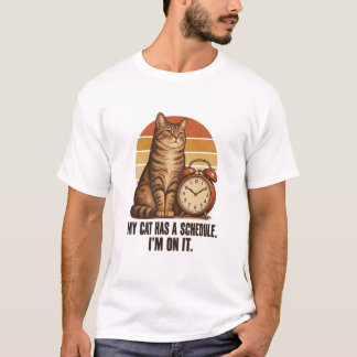 T-shirt drôle de calendrier de chat