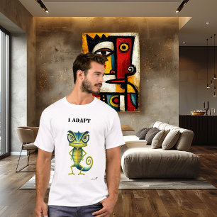 T-shirt drôle de caméléon 'Je m'adapte'
