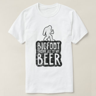 T-shirt drôle de camping Bigfoot a bu ma bière